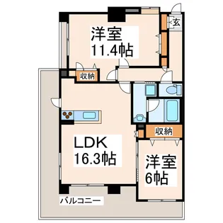 ダイアパレス神水桜並木【9階】の間取り