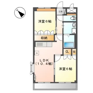 コーポ花の樹【2階】の間取り