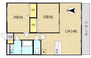 ライス壱番館 102【1階】の間取り