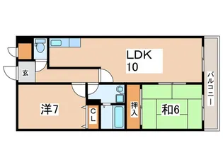 Aurora Court武庫之荘【7階】の間取り