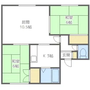 はしばハイツ【2階】の間取り