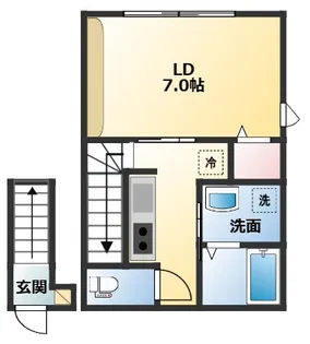 和田東2丁目 A棟【2階】の間取り