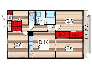 ハイツ城山【1階】の間取り