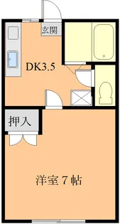 ドミールキクチ中郷【1階】の間取り