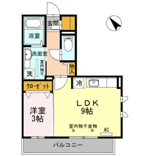 ライツフォルT【2階】の間取り