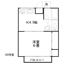 江尻ハイツ【1階】の間取り