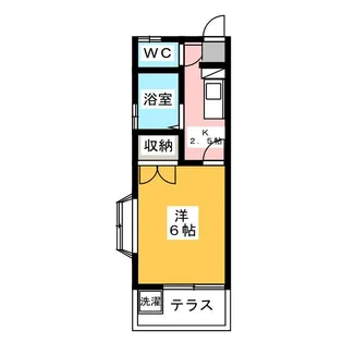 金子コーポ60号【1階】の間取り