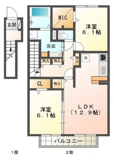 セジュールSRA【2階】の間取り