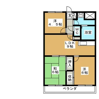 パークサイドオオタキ【3階】の間取り