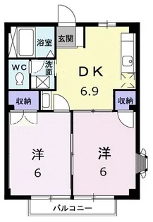グリーンハイツ林【1階】の間取り