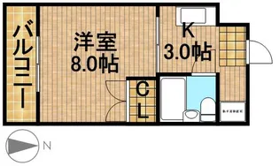 パーシモン【3階】の間取り