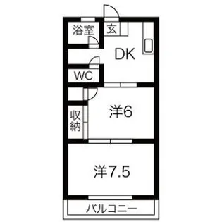 奈良渕ハイツ【1階】の間取り