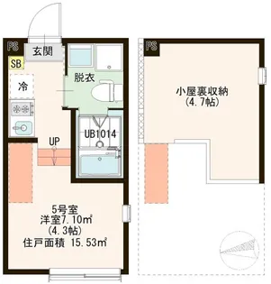フルーリ六町【2階】の間取り