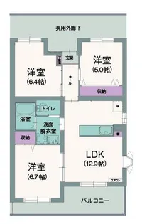 エクセルシオール【1階】の間取り