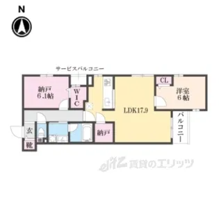 MAISONDEBORO御所南【4階】の間取り