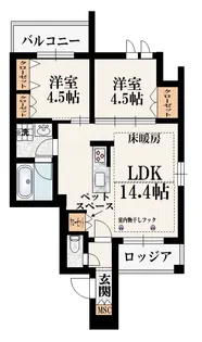 神奈川県川崎市多摩区登戸【マンション】の間取り