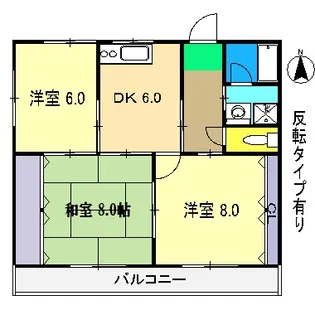光陽ハイツ III【2階】の間取り