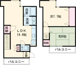 パール仲町マンション【4階】の間取り