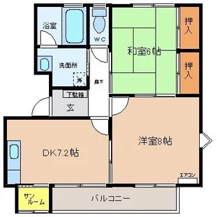 ポートサイド萩原400【2階】の間取り