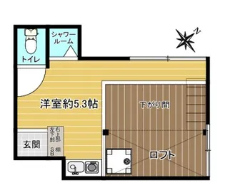 タツミハイツA棟【1階】の間取り