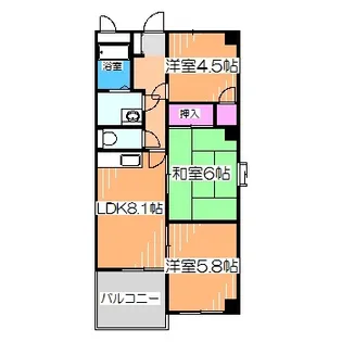 3DKの間取り画像