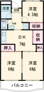 グリーンヒル国立【3階】の間取り