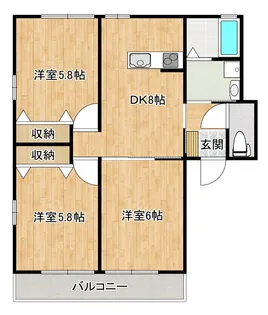 高知県高知市中秦泉寺【アパート】の間取り