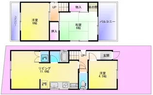 大阪府堺市東区丈六【一戸建】の間取り