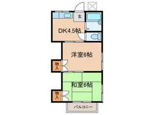 コーポカワウチ【2階】の間取り