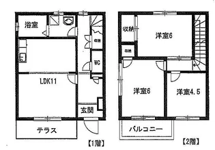 静岡県浜松市中央区楊子町【一戸建】の間取り