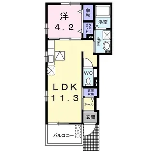 広島県広島市安佐南区伴東8【アパート】の間取り