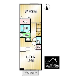 アルト・アルベロB【2階】の間取り