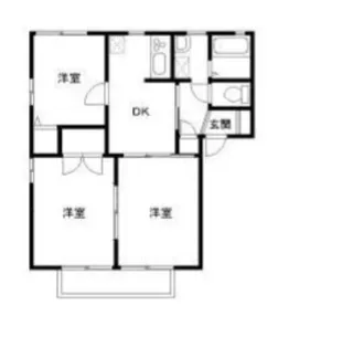 コーポビックリバーA棟【1階】の間取り