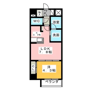 グラヴィス鶴舞【2階】の間取り