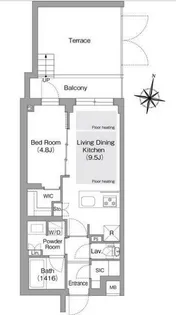 コンフォリア・リヴ東中野【1階】の間取り