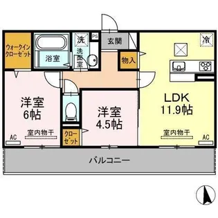 アルモニー B棟【2階】の間取り