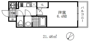 エスリード神戸兵庫駅アクアヴィラ【2階】の間取り