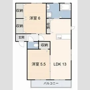ビレッジ亀沢D【2階】の間取り