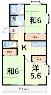 ガーデンヒルズ【4階】の間取り