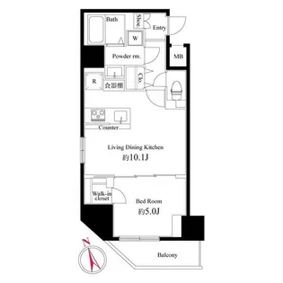 ハーモニーレジデンス浅草#002【8階】の間取り