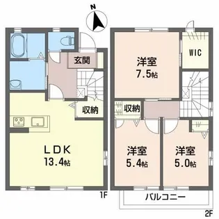 ファルカスII A棟の間取り