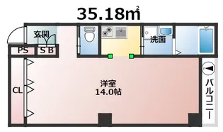 谷四城福ビル【4階】の間取り