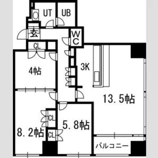 グランカーサ裏参道【9階】の間取り