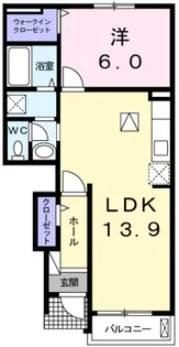 ラフレシール・メゾン・宮崎 III【1階】の間取り
