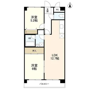 ガーデンハイツ六本木【1階】の間取り