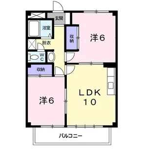 ビューハイツ坂間【2階】の間取り