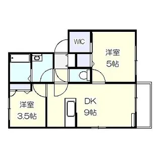 ビューハイツ西棲I【2階】の間取り