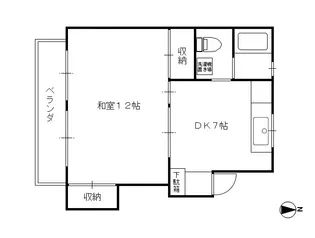 太陽ガーデン112棟【1階】の間取り