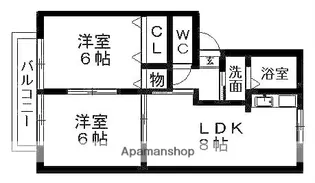 グリーンヴィレッジ瀬戸口【2階】の間取り