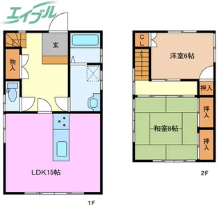 三重県四日市市日永2【一戸建】の間取り